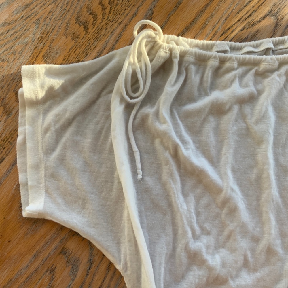 Hours White Asymmetrical Light T/Drawstring Neckl… - image 2